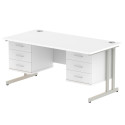 DY4 Instinct Desk w/ 2 Attached Pedestals