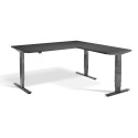 LD3 Figura Sit Stand Crescent Desk - Triple Motor Height Adjustable Desk