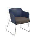 AS8 Otto Fall Chair - Stylish Chrome Base & Upholstered Seat