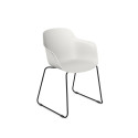 Rosy Skid Chair - Classic Breakout Seating with Sleek Frame