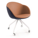 Josha Castor Lounge Chair with Pyramid Base & Castors | Nutrend