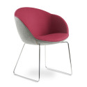 Josha Sled Lounge Chair with Chrome Sled Base | Nutrend