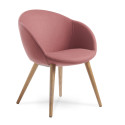 Josha W Lounge Chair with Conical Oak Legs | Nutrend