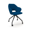 James Castor Lounge Chair with Pyramid Base and Castors | Nutrend