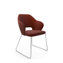 James Sled Lounge Chair with Chrome Sled Base | Nutrend