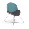 Howl Sled Lounge Chair with Chrome 4-Point Sled Base | Nutrend