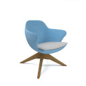 Seville Lounge Chair with Pyramid Oak Base | Nutrend