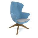 Seville Lounge Chair with Pyramid Oak Base | Nutrend