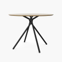 Spyral Bistro Table | Modern Side Table with Unique Metal Frame
