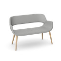iD Pass Sofa W – High-Back Lounge Sofa with Wooden Frame