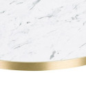 GT 25mm White Carrara Laminate - Gold Trim
