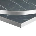 GT 25mm Black Pietra Laminate - Silver Trim