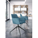 Q2 Capital Chair – Fully Upholstered with Chromed or Powder Coated Spider Base