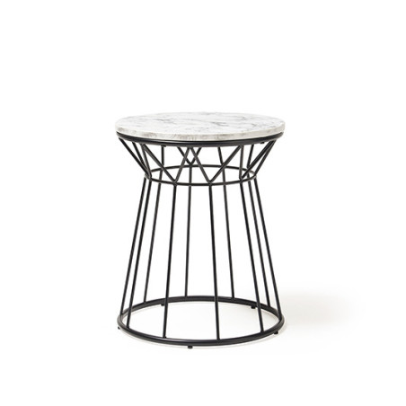 Da East Marble-Style Circular Coffee Table | NuTrend