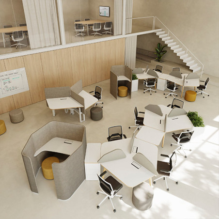 DM Molecule Desking | Modular Office Desk Systems | NuTrend