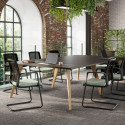 G5 Divine Boardroom Table - 25mm Top, Oak Wooden Legs | Nutrend