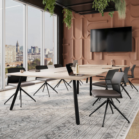 G5 Divine-S Boardroom Table - 25mm Top, Solid Steel Legs | Nutrend
