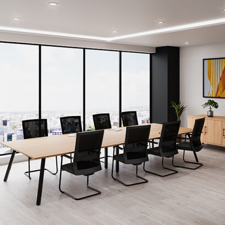 G5 Divine-S Boardroom Table - 25mm Top, Solid Steel Legs | Nutrend