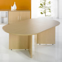 G5 Quiver D-End Boardroom Table – Beech Finish | Nutrend