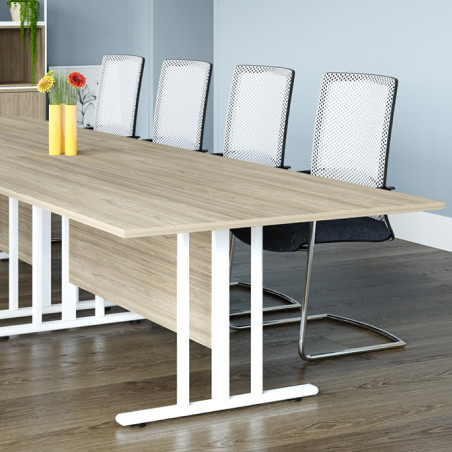 G5 Wire Managed Boardroom Table - 25mm Top, Steel Legs | Nutrend