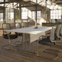 G5 Wire Managed Boardroom Table - 25mm Top, Steel Legs | Nutrend