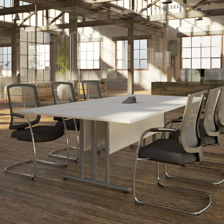 G5 Wire Managed Boardroom Table - 25mm Top, Steel Legs | Nutrend