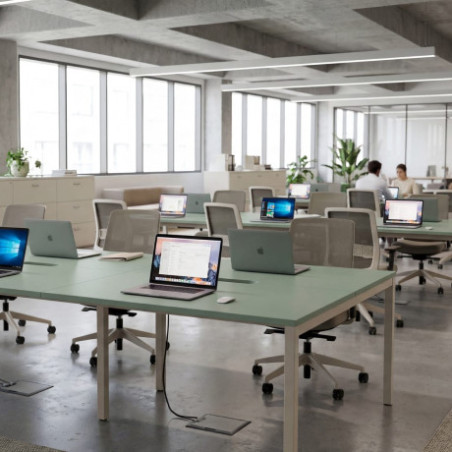 E1 Double Mono Bench Desk for Modern Offices | NuTrend