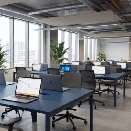 E1 Double Mono Bench Desk for Modern Offices | NuTrend