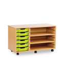 6 Shallow Tray Unit with 2 Shelves