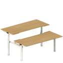 TEK Sit Stand Double Desk – Height Adjustable 650-1250mm | Nutrend