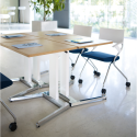 Sedus Brainstorm Personal - Mobile Sit-Stand Workstation in White & Chrome