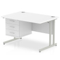 DY4 Instinct Desk with Attached Pedestal